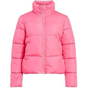 Vila Dames Vitate L/S Short Puffer Jacket-Noos Jas, Fandango pink., 42
