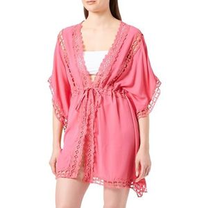 NALLY Dames kimono met gatenkant 29326441-NA02, roze, M, roze, M