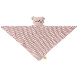 LÄSSIG Baby knuffeldoekje snuffeldoek gemaakt van gebreid biologisch katoen GOTS/Little Chums Mouse, roze