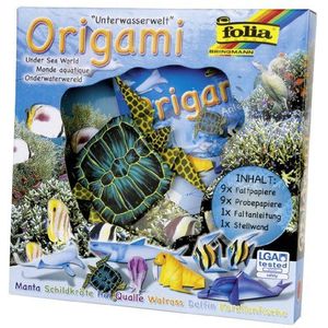 folia 91104 Origami 'Tierwelten' - onderwaterwereld - ideaal voor kinderen om op te vouwen en te spelen