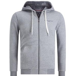 Sweatvest - Mélange - Capuchon - Lange Mouw - Losse Pasvorm