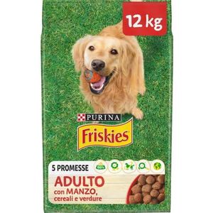 Purina Friskies Hondenkroketten voor volwassenen, met rundvlees, granen en groenten, 12 kg