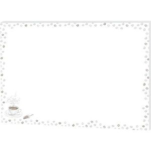 RNKVERLAG 46658 - Notitieblok ''Koffie'', 60 x 42 cm, blanco, 30 vel, 1 st.