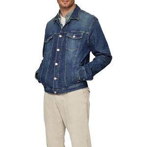 Tussenjas - Denim - Effen - Normale Pasvorm