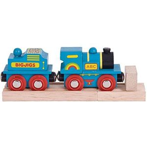 Bigjigs Rail Blue ABC Engine - Andere belangrijke Rail Merken zijn Compatible