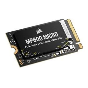 CORSAIR MP600 MICRO 1TB M.2 NVMe PCIe x4 Gen4 2 SSD – M.2 2242 – Tot 5.100MB/sec Sequentieel Lezen – 3D TLC NAND met Hoge Dichtheid – Compatibel met Lenovo Legion Go en Dunne PCIe 4.0 Laptops – Zwart
