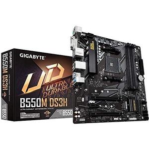 GIGABYTE B550M DS3H (AM4 AMD/B550/Micro ATX/Dual M.2/SATA 6Gb/s/USB 3.2 Gen 1/PCIe 4.0/HMDI/DVI/DDR4/Motherboard)