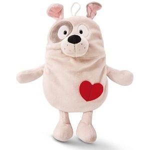 Warmwaterkruik Hond 350 ml 34 cm beige - Duurzame 2 in 1 - Zacht en gezellig pluche knuffeldier en bedwarmer voor meisjes en jongens - Warmtekussen voor het bed vanaf 10 maanden