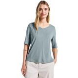 Street One - Gerda - Dames Shirt - Blauw - V-hals
