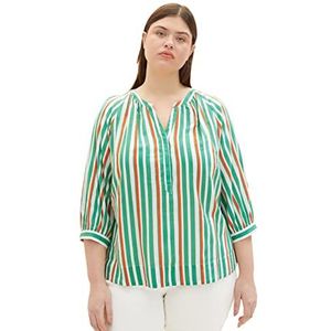 TOM TAILOR Dames blouse 1035950, 31120 - Multicolor Vertical Stripe, 46 Grote maten