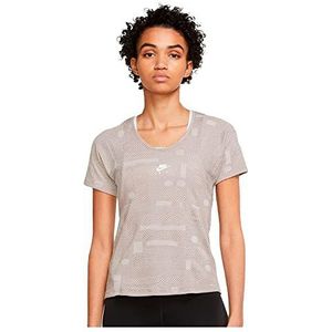 Nike W Nk Air DF Top SS T-shirt voor dames, College Grey/Maan Fossil/Reflective Silv, L