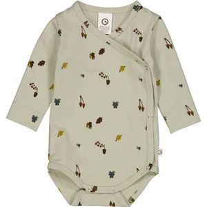 Müsli by Green Cotton Baby Jongens Mini Me Forest L/S Body Base Layer, Soft Green/Mustard/Bark, 50