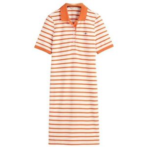 GANT Striped Shield SS Pique Polo Dress, pompoen oranje, L