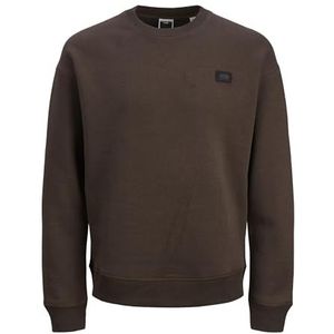 JACK&JONES PLUS Jcoclassic Twill Sweat Crew Neck N Pls Pullover voor heren, bruin, 4XL
