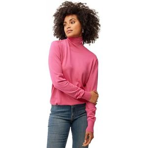 Mexx Vrouwen Turtle Neck Basic Pullover Sweater, Pink, M