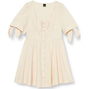 Pinko Dames Assolto katoen-popeline jurk cocktailjurk, P97_kleur roze, 46, P97 kleurtint roze, 46