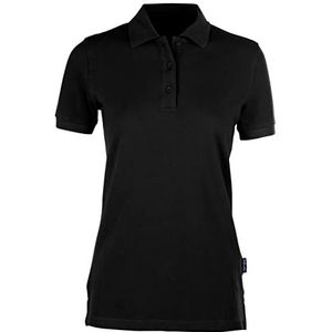 HRM Dames Zware Polo, Zwart, Maat S I Premium Dames Poloshirt Gemaakt van 100% Katoen I Basic Polo Shirt Wasbaar tot 60°C I Hoogwaardige & Duurzame Dameskleding I Werkkleding