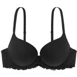 DORINA Claire Super push-up beha voor dames, voor dagelijks gebruik, ondoorzichtig, Zwart, 70A