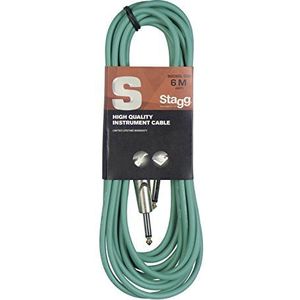 Stagg sgc6dl CGR S-serie Deluxe 20 'instrumentkabel, groen