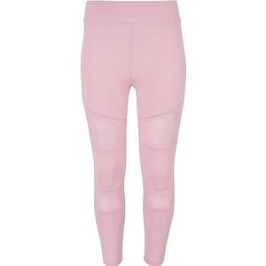 Urban Classics Tech Mesh Legging voor meisjes, nauwsluitende sportbroek met transparante Tech Mesh inzetstukken, verkrijgbaar in 3 kleuren, maten 110/116-158/164, roze, 122-128