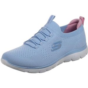 Skechers Toppen voor vrouwen, Lichtblauwe gebreide Multi Trim, 41 EU