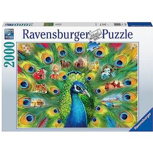 Ravensburger puzzel Land of the Peacock - Legpuzzel - 2000 stukjes