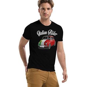 ASIOKA Italian Rider T-shirt, zwart, uniseks, volwassenen