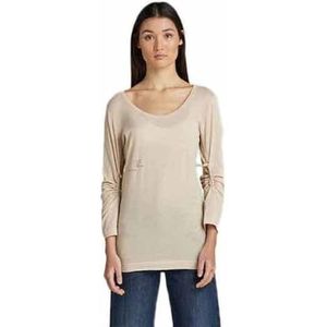 G-STAR RAW Dames Verstelbare Sleeve Slim ls T-Shirt, Beige/Kaki (Brown Rice C954-D309), XXS