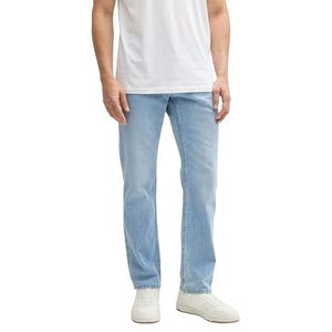 TOM TAILOR Heren Jeans Marvin Straight, 10117 - Gebruikte Bleached Blue Denim, 32W / 36L