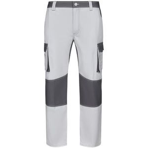 VELILLA 103020B tweekleurige broek met meerdere zakken, wit en grijs, maat 42, Wit en grijs., 42 NL