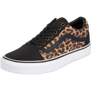 Vans Unisex U Old Skool (Leopard) Black Sneakers, Zwart luipaard black, 42.5 EU