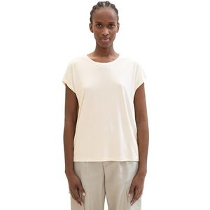 TOM TAILOR Denim T-shirt voor dames, 12694, gebroken wit, M