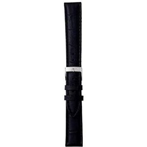 Morellato Easy Click armband voor dames en heren, van echt kalfsleer, alligator-print, A01X5203480, Zwart, 12mm, riem