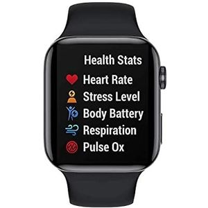Smartwatch, 1,75 inch HD Full Touchscreen Fitness Tracker horloge, T515 waterdicht fitnesshorloge met hartslagmeter slaapmonitor stappenteller
