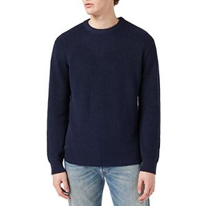 Urban Classics Heren Cardigan Stitch Sweater Pullover, blauw (Midnight 01641), M