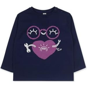 Tuc Tuc T-shirt voor meisjes, Donkerblauw, 12 Maanden