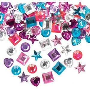 Baker Ross FE270 Prinses zelfklevende acryl sieraden - Pack van 200, kaarten maken benodigdheden, versieringen voor knutselen, ambachtelijke benodigdheden voor kinderen