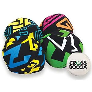 Crossboccia Family Pack Pro Set 970828 Boccia-ballen van zeildoek voor binnen en buiten, voor 4 spelers, kleur