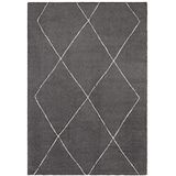 Elle Decor Laagpolig tapijt Massy donkergrijs crème, 80x150 cm