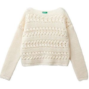 United Colors of Benetton trui voor meisjes en meisjes, Bianco 600, 150 cm