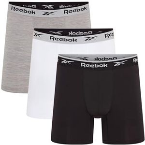 Reebok Heren Heren Reebok Sport Trunk Ainslie 3pk Zwart/Wit/Grijs Marl, Zwart/Wit/Grijs Marl, S