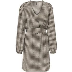 Onlnova Life VIS L/S SIRI Dress AOP, Chipmunk/Aop: 588 Breaker Geo, XL