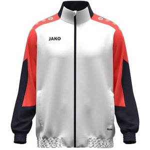 JAKO Unisex geweven jas Dynamic, wit/koraal/marine, S