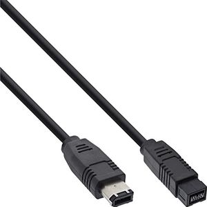 InLine 36903 FireWire kabel, IEEE1394 6-polige stekker naar 9-polige stekker, zwart, 3 m