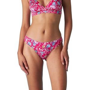 Lovable Braziliaanse bikini met lage taille Essential Micro Dames, magenta bloemenprint, M