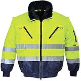 Portwest Hi-Vis 3-in-1 Pilotjack Size: 5XL, Colour: Geel/marine, PJ50YNR5XL