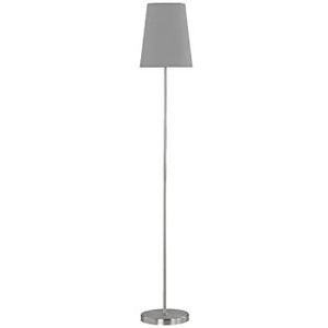 Wofi ACTION by 332901506000, staande lamp, Serie: Fynn, kleur: nikkel mat, kleur (lamp): grijs, 1