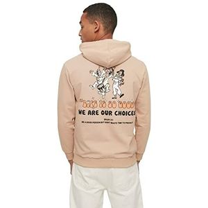 TRENDYOL MAN Sweatshirt - Bruin - Regular, Kameel, S