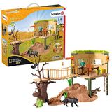 schleich WILD LIFE - Het Avonturenstation - Kinderspeelgoed - Wilde Dieren uit de Jungle - 68 Onderdelen, 5 Dieren