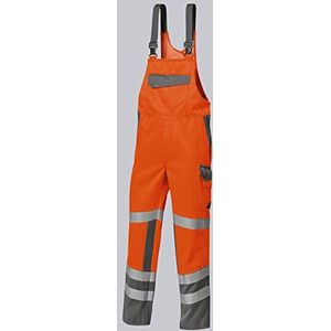 BP 2214-840-8553-45/46n stretch broekbretels met clipbevestigingen, 31% polyester/28% modacryl/20% viscose/20% aramide/1% andere vezels, warnorange/donkergrijs, 45/46N grootte